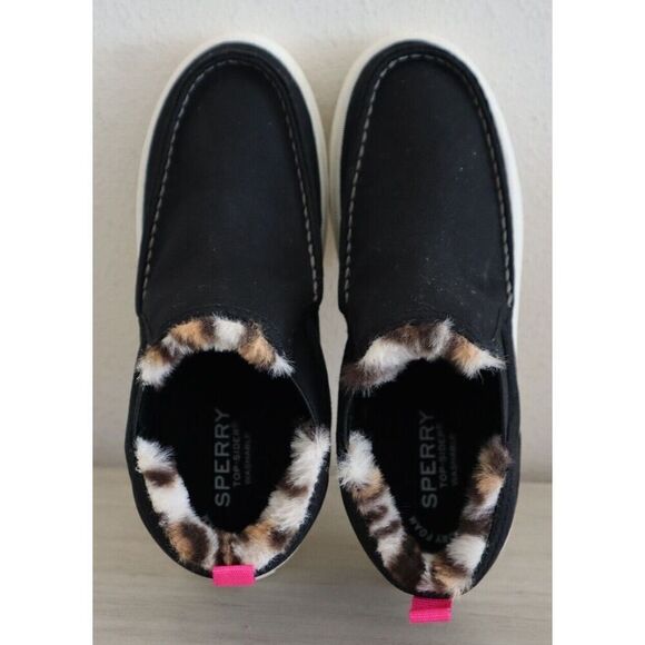 Sperry SCK166481 Girl's Sz 5M Black Salty Cozy Mid Ankle Fur Boots - Picture 10 of 11